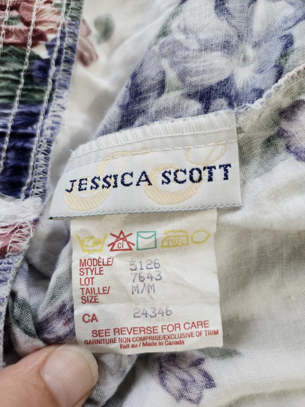 Vintage Jessica Scott Button-Front Cottagecore Floral Boho Women's M Midi Skirt - Picture 7 of 9